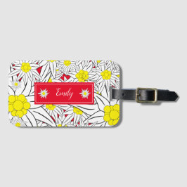 Bold Edelweiss Luggage Tag med Namn Bagagebricka