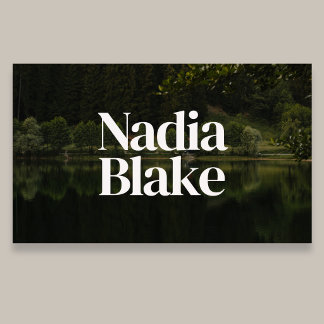 Bold Editorial Style Photo QR Code White Visitkort