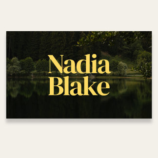 Bold Editorial Style Photo QR Code White Visitkort