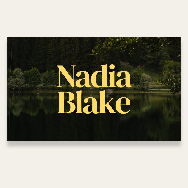 Bold Editorial Style Photo QR Code White Visitkort (Skapare uppladdad)