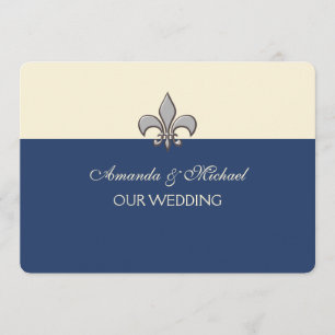 Bold Elegance Silver Fleur de Lis - spara datumet