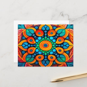 Bold Ethnic Mandala Vykort