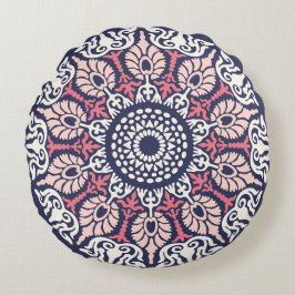 Bold Ethnic Modern Mandala boho chic Indian Yoga Rund Kudde