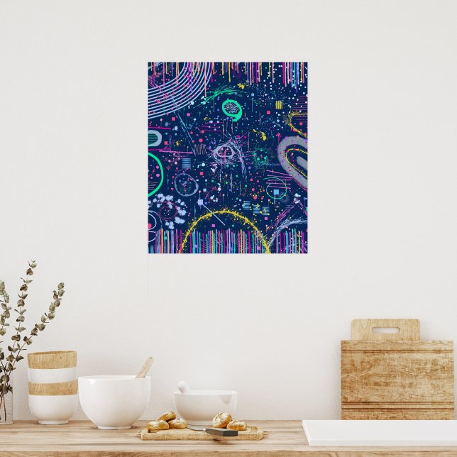 Bold Explorer: Abstract Maximalism  Poster (Kök)