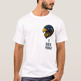 Bold Falcon Head with "I SEE YOU" Statement - Mini T Shirt