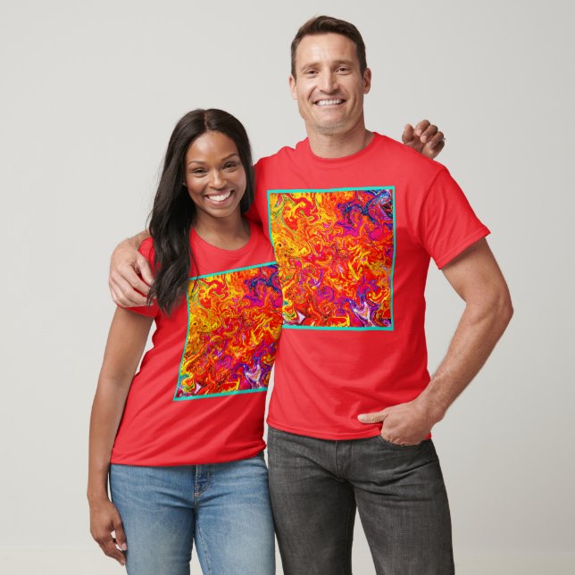 Bold Färg Abstract Design T Shirt (Unisex)