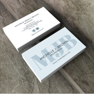 BOLD FÄRG MONOGRAM PROFESSIONELL SOCIAL-KONTO VISITKORT