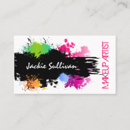 Bold Färg Stänk Makeup Artist Visitkort