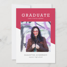 Bold Färg Studenten-inbjudan Inbjudningar