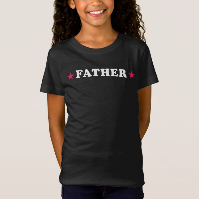 Bold FATHER Lettering T-Shirt (Framsida)