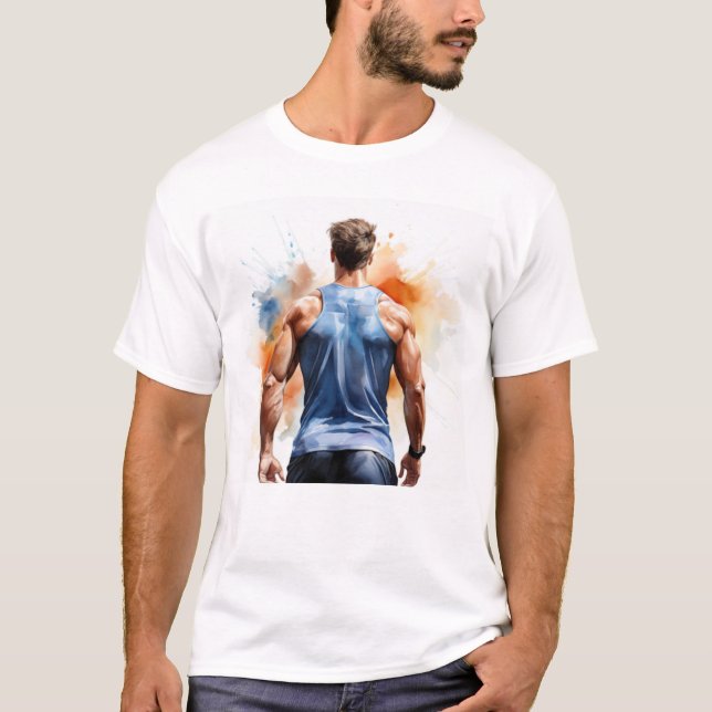 Bold Fitness Art - Gym och Motivational Decor T Shirt (Framsida)