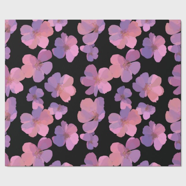 Bold Floral Spring Gift Wrap Presentpapper (Seam)