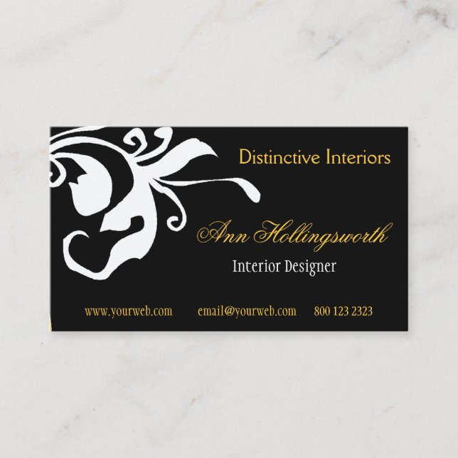 Bold Flower Summer Vår Daylily Blommigt Visitkort (Framsida)