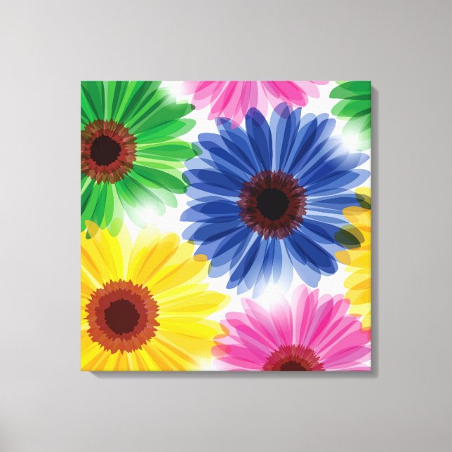 Bold Flowers Wrapped Canvas (Framsida)