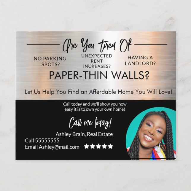 Bold & Funky metall Real Gods Renter-vykort Flygblad (Framsidan)