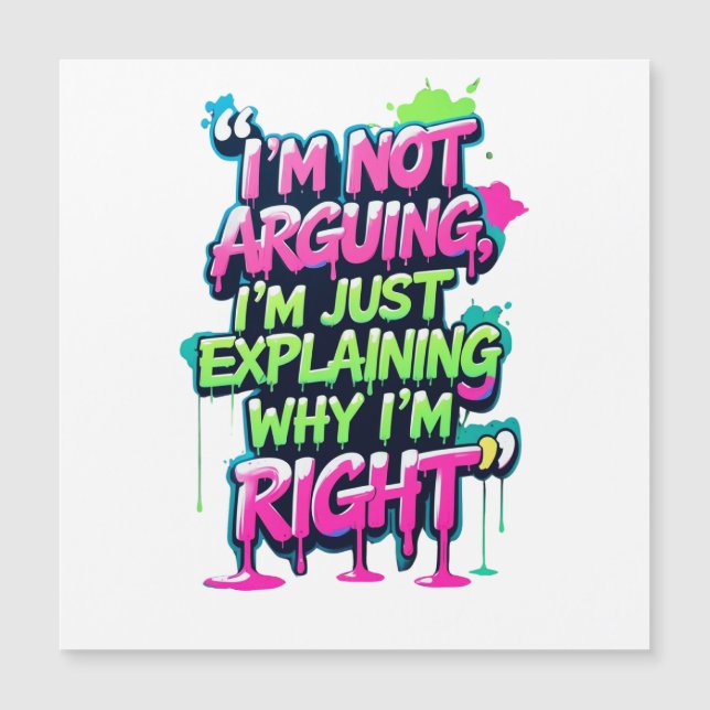 Bold Funny Quote Neon Graffiti Design (Framsida)