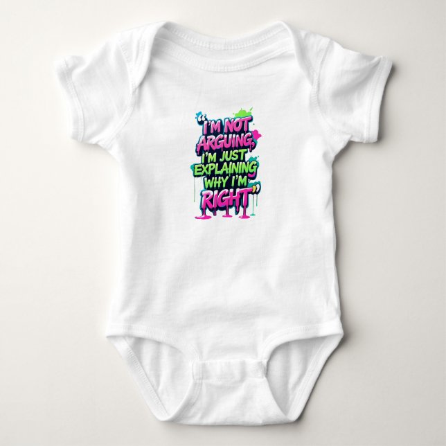 Bold Funny Quote Neon Graffiti Design T Shirt (Framsida)
