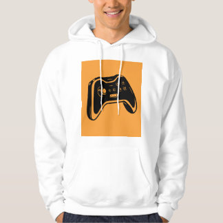 Bold Game Controller Minimal Gamer Art Hoodie