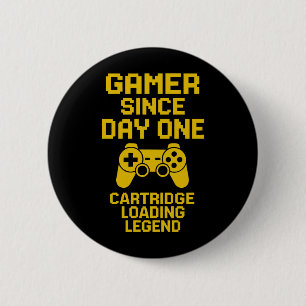 Bold Gamer Pappa Design - Gult Controller Art Knapp