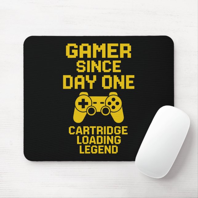 Bold Gamer Pappa Design - Gult Controller Art Musmatta (Med mus)