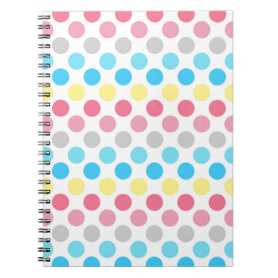 Bold Genderflux Pride Flagga Färg Polkadots Anteckningsbok