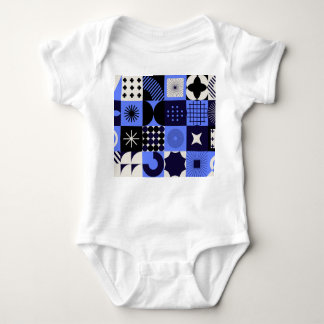 Bold Geometric Bauhaus Retrofuturistic Mönster T Shirt