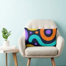Bold Geometric Circles Throw Pillow