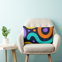 Bold Geometric Circles Throw Pillow Lumbarkudde