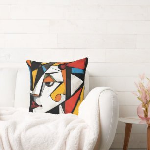 Bold Geometric Cubist Abstract Design Kudde