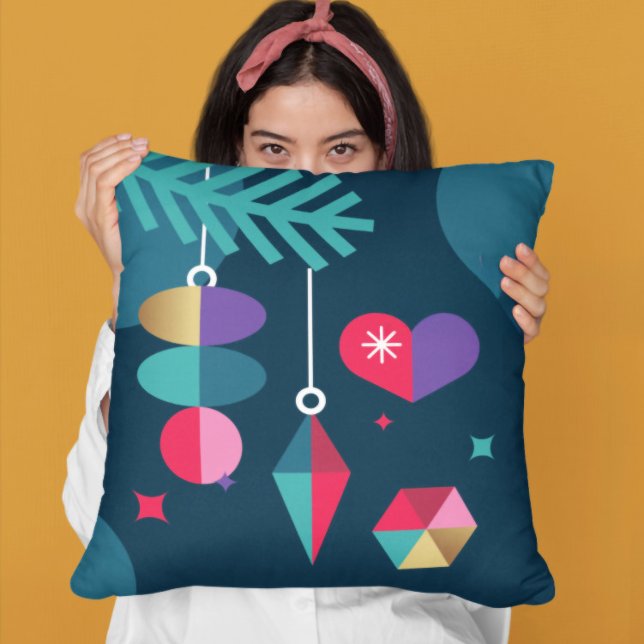 Bold Geometric Juldekorationer Dekorativ kudde (Skapare uppladdad)
