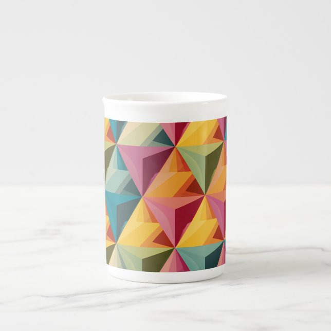 Bold Geometric Triangle Pattern  Benporslin Mugg (Framsidan)