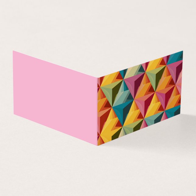 Bold Geometric Triangle Pattern Folded Card Kort (Utsida)