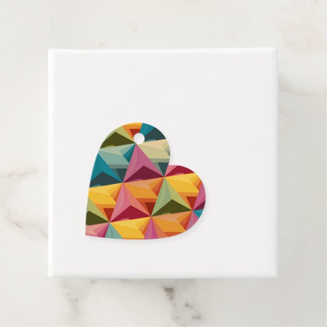 Bold Geometric Triangle Pattern  Gåvor Etiketter (På plats)