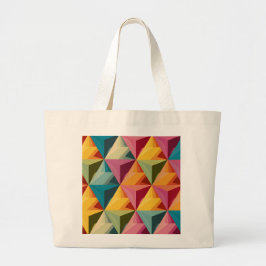 Bold Geometric Triangle Pattern  Jumbo Tygkasse