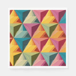 Bold Geometric Triangle Pattern  Pappersservett