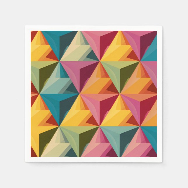 Bold Geometric Triangle Pattern  Pappersservett (Framsidan)