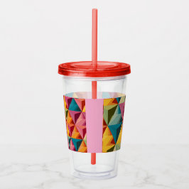 Bold Geometric Triangle Pattern  Take Away Mugg