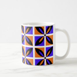 Bold geometrisk blommigt design kaffemugg