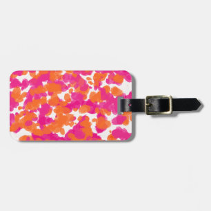 Bold Girly Shock rosa Fuchsia Orange Paint Stänk Bagagebricka