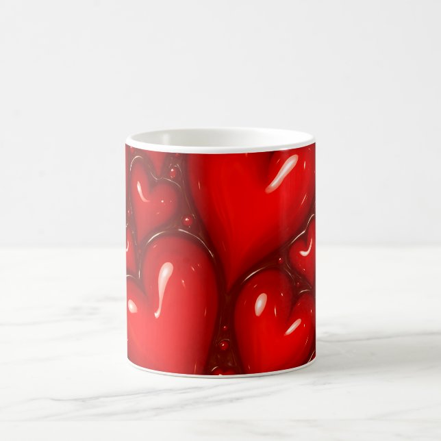 Bold Glossy Hearts Kaffemugg (Center)