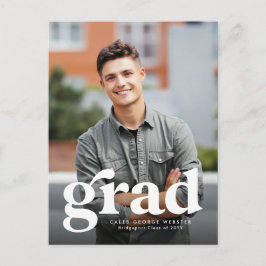 Bold grad-fotot på lodrät studenten inbjudan