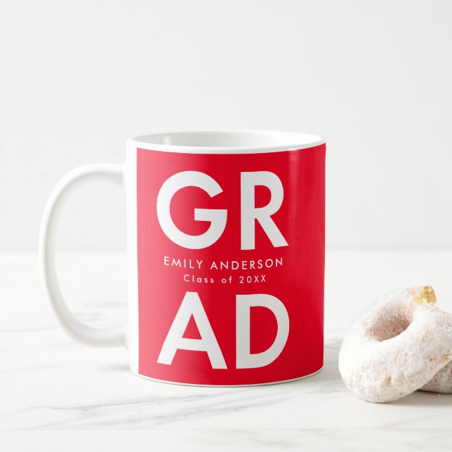 Bold Grad Red Studenten Kaffemugg (Med munk)