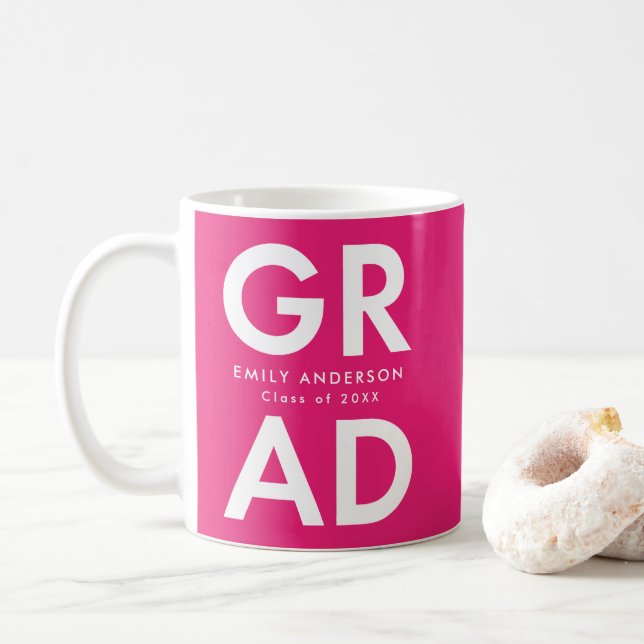 Bold Grad Shock rosa Studenten Kaffemugg (Med munk)