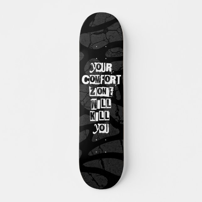 Bold Graffiti Stil Motivational Quote Mini Skateboard Bräda 18,5 Cm (Framsida)