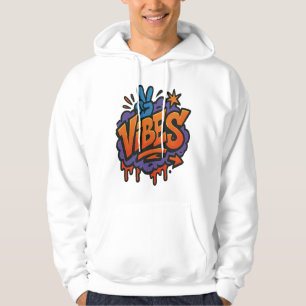Bold Graffiti ’Vibes’ Street Art Hoodie
