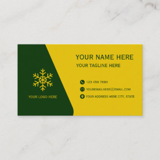 Bold Green Yellow Modern Business Card Visitkort