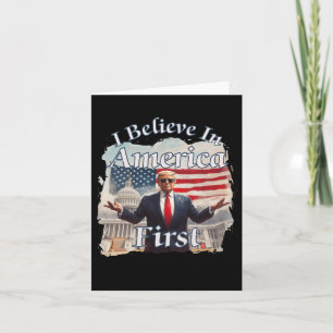 Bold Gritty Retro Policy Slogan America First D Kort