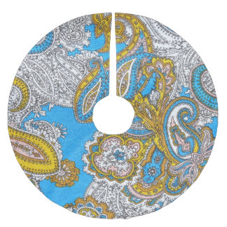 Bold Grungy Islamic Psychedelic Ornament Julgransmatta Borstad Polyester