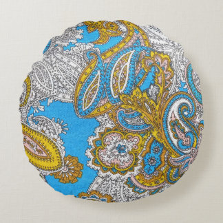 Bold Grungy Islamic Psychedelic Ornament Rund Kudde