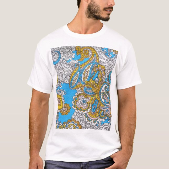Bold Grungy Islamic Psychedelic Ornament T Shirt (Framsida)